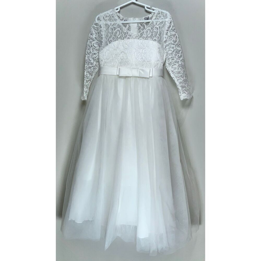 White Flower Girl Dress size 7